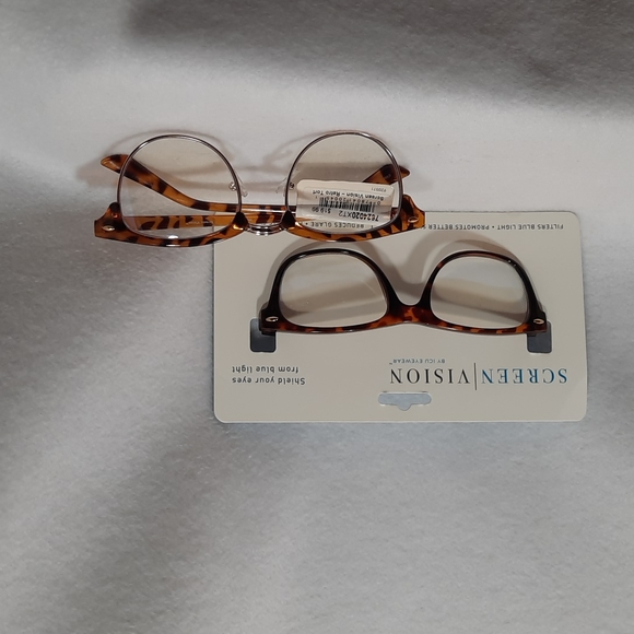 Screen Vision ClassicTort Brown By ICU EYEWEAR Filters Blue Light (READ) 2 pairs - Picture 9 of 10